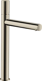 Hansgrohe Axor Uno Waschbeckenarmatur 260 mit Zerogriff für Aufsatzwaschtische und Ablaufgarnitur polished nickel