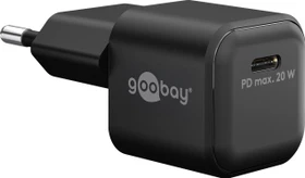 Wentronic Goobay USB-C PD GaN Schnellladegerät Nano 20W schwarz