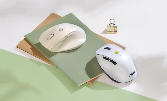 ASUS MD105 Wireless Mouse Milky White, USB/Bluetooth