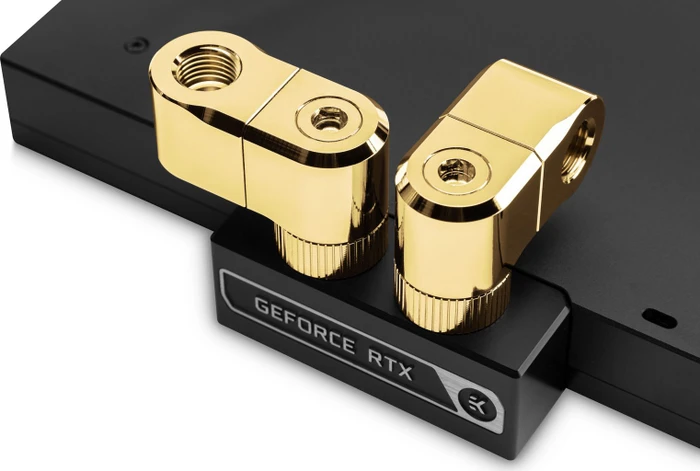 EK Water Blocks Quantum Line EK-Quantum Torque Rotary Offset 28, G1/4", 28mm Versatz, gold