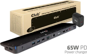 Club 3D Triple Display Dynamic PD Charging Dock 65W, USB-C 3.0 [Buchse] (CSV-1564W65)