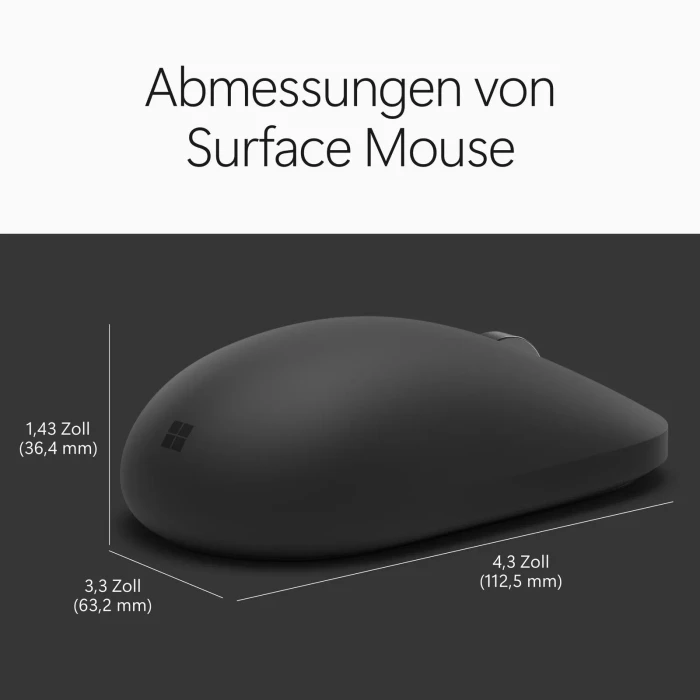 Microsoft Surface Mouse 2. Edition, schwarz, Bluetooth
