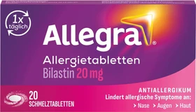 Allegra 20mg Allergie Schmelztabletten, 20 Stück