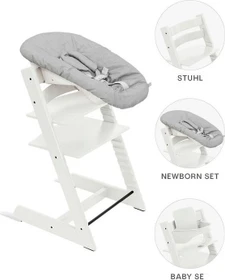 Stokke Tripp Trapp inkl. Newborn und Baby-Set 3in1 Buche white