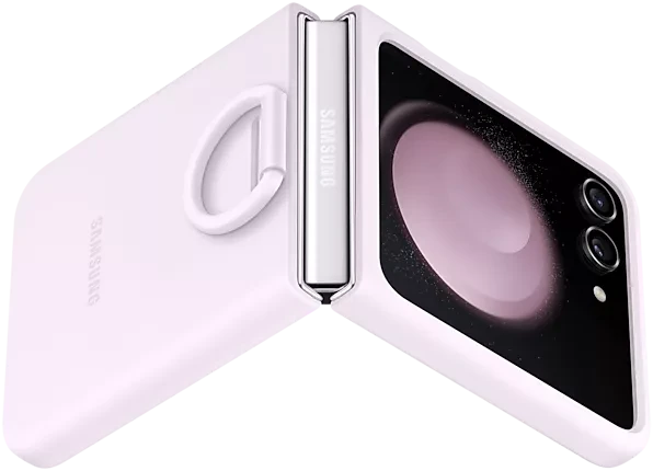 Samsung Silicone Case with Ring für Galaxy Z Flip 5 Lavender
