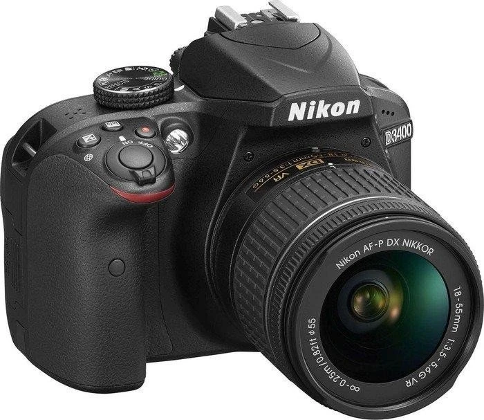 Nikon D3400 schwarz mit Objektiv AF-P DX 18-55mm 3.5-5.6 G VR und AF-P DX 70-300mm 4.5-6.3 G ED VR