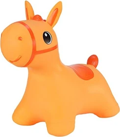 Hoppimals Hüpftier Pferd orange mit Pumpe