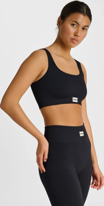 hummel Pulse Rib Sport-BH schwarz (Damen)
