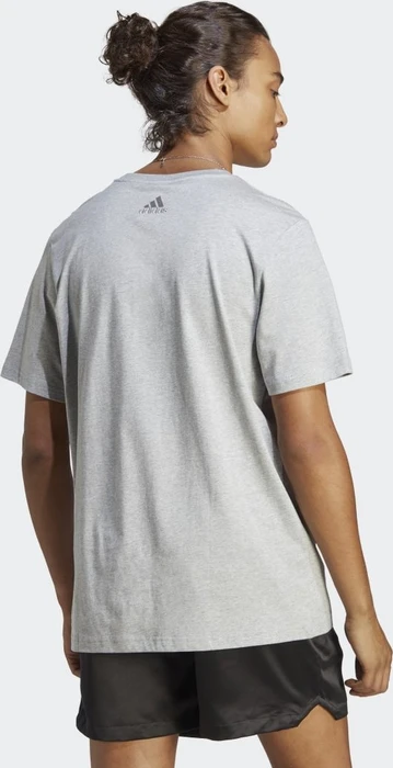 adidas Essentials Single Jersey Big Logo T-Shirt kurzarm medium grey heather (Herren)