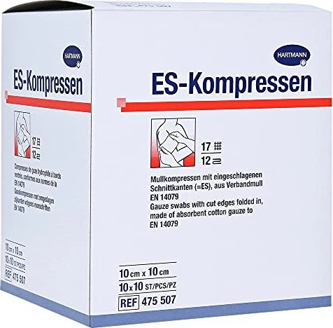 Hartmann ES-Kompressen steril 12-fach, 10 x 10cm, 100 Stück