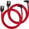 Corsair Premium Sleeved SATA 6Gb/s Kabel rot 0.6m, gewinkelt Vorschaubild