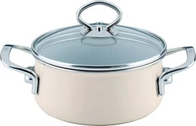 Riess Nouvelle Avorio Top 3000 Kasserolle mit Glasdeckel 16cm 1l