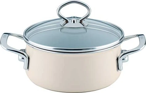 Riess Nouvelle Avorio Top 3000 Kasserolle mit Glasdeckel 16cm 1l