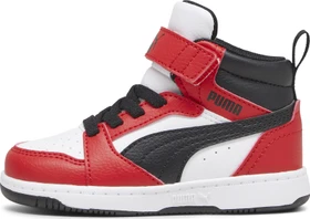 Puma Rebound V6 Mid puma white/puma black/for all time red (Junior)