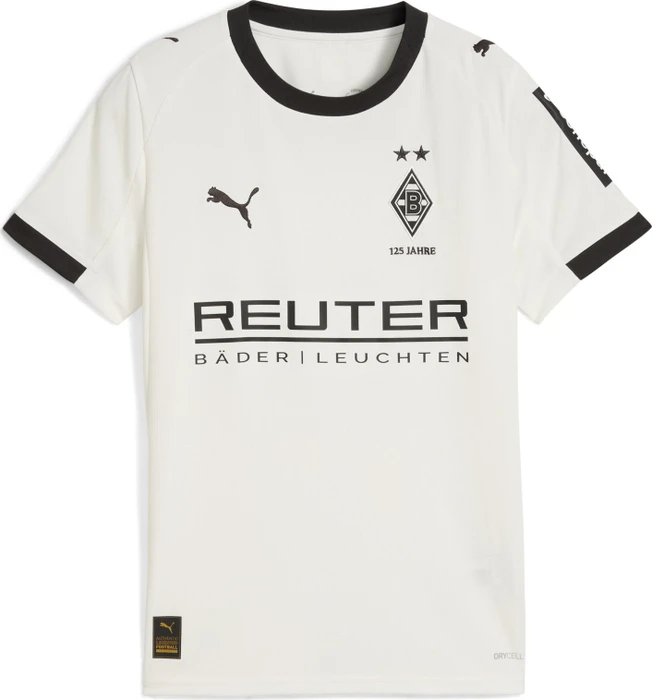 Puma Borussia Mönchengladbach 2025/2026 Heimtrikot kurzarm warm white/puma black (Junior)