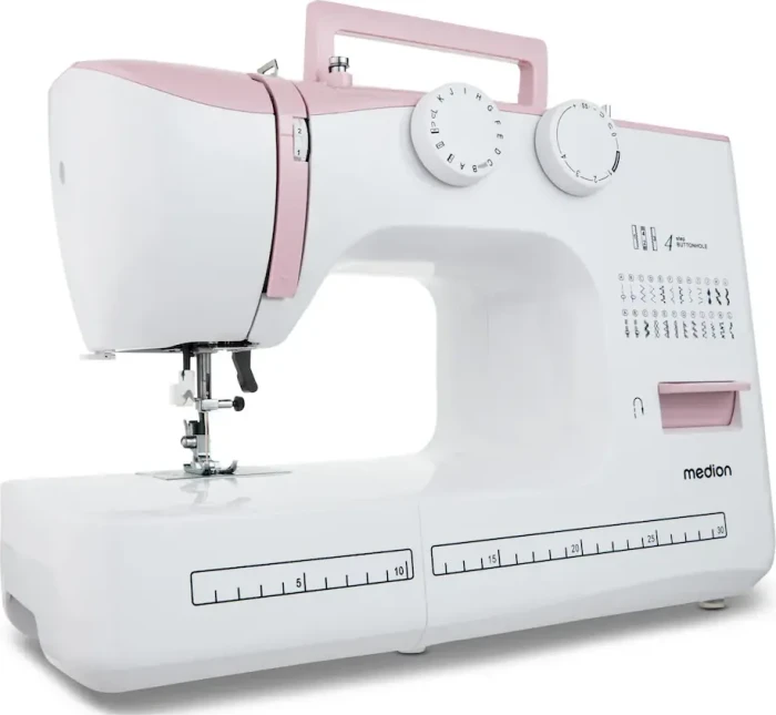 Medion Life SM60 MD10689 Nähmaschine weiß/rosa