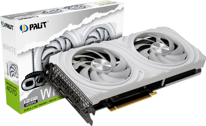 Palit GeForce RTX 4070 White OC, 12GB GDDR6, HDMI, 3x DP