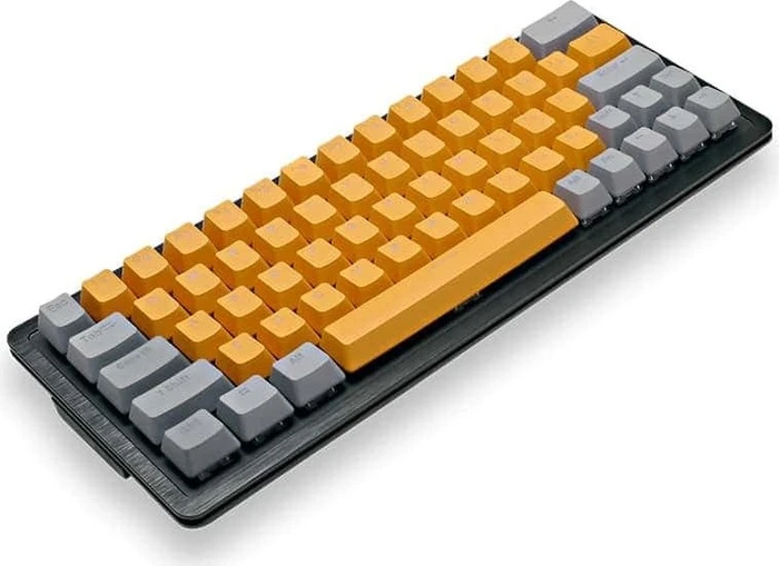 Mountain Mineral Keycap Set, Kunststoff (PBT) Double-Shot, grau/orange, 113 Tasten (104+9), ANSI-US