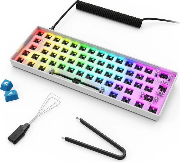 Sharkoon Skiller SGK50 S4 Gen2 Barebone Gaming Tastatur, weiß, ISO/ANSI