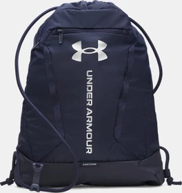 Under Armour Hustle Sportbeutel midnight navy/metallic silver