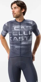 Castelli Stratus Logo Trikot kurzarm twilight blue/winter sky (Herren)