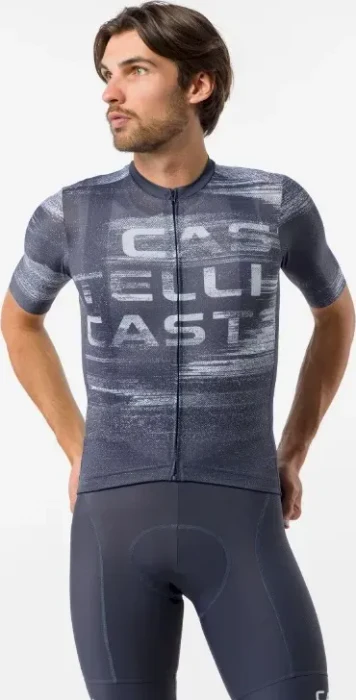 Castelli Stratus Logo Trikot kurzarm twilight blue/winter sky (Herren)