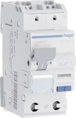 Hager Fehlerstrom-Leitungsschutzschalter 1P+N 127V 6kA C-16A 10mA Typ A QuickConnect