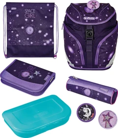 Herlitz SoftLight Plus Space Girl Schultaschen-Set, 6-tlg.