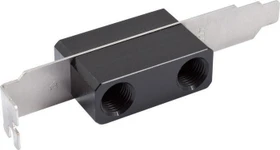 Aqua Computer Gehäusedurchführung, 2x G1/4" auf 2x G1/4", Slotblende, PCI-Slot