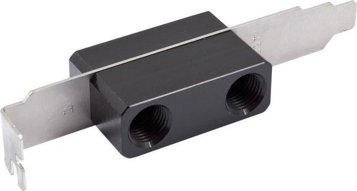 Aqua Computer Gehäusedurchführung, 2x G1/4" auf 2x G1/4", Slotblende, PCI-Slot