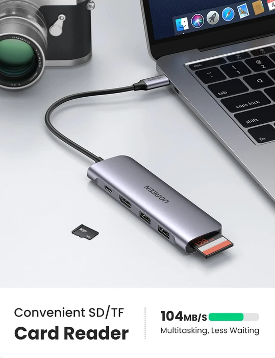 Ugreen 6-in-1 USB-C Hub, USB-C 3.0 [Stecker]