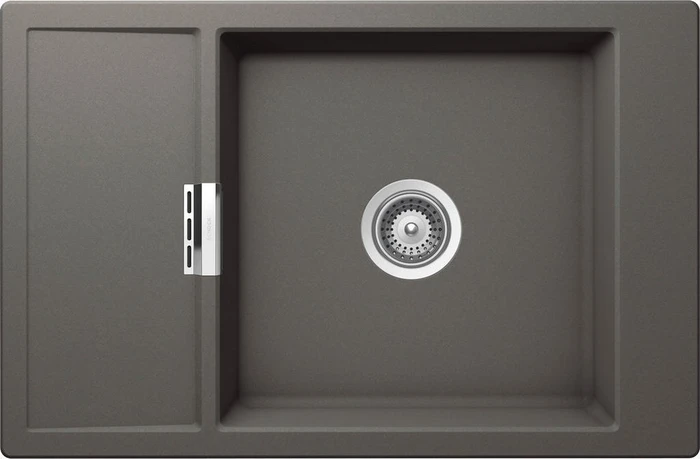 Schock Mono D-100XS Unterbau Becken reversibel silverstone inkl. Schneidebrett