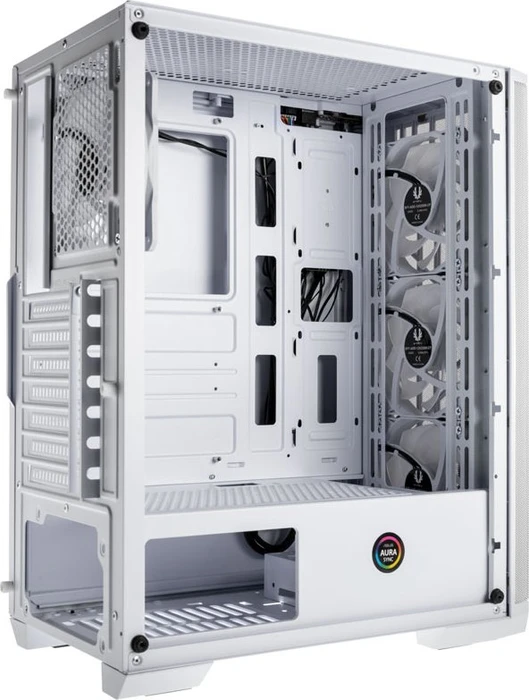 BitFenix Nova Mesh SE TG 4ARGB, weiß, inkl. 4x Lüfter, Lüfter LED RGB, Glasfenster