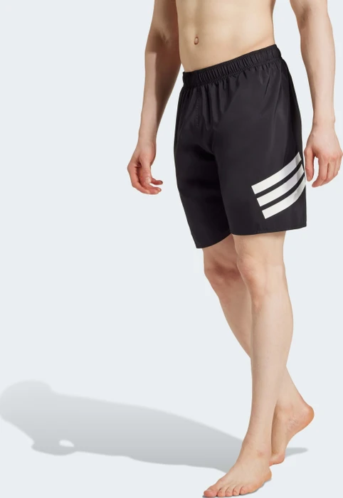 adidas 3-Streifen 8-Inch Badeshorts schwarz/weiß (Herren)