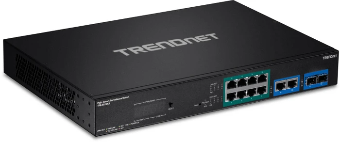 TRENDnet TPE Desktop Gigabit Switch, 8x RJ-45, 2x RJ-45/SFP, 120W PoE+