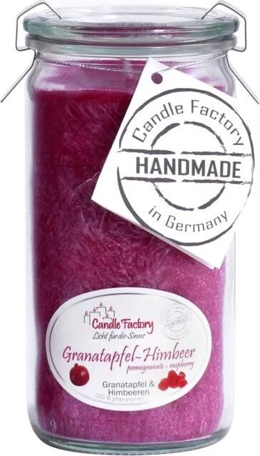 Candle Factory Mini Jumbo Duftkerze granatapfel-himbeer, 1 Stück