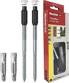 fischer TherMax 10/100 M8 (2) Abstandsmontagesystem Schrauben/Dübel-Sortiment, 2 Stück