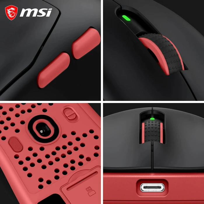 MSI Forge GM340 Wireless Gaming Mouse Black, USB/Bluetooth