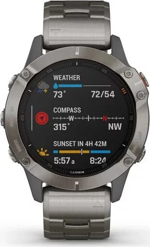 Garmin Fenix 6 Sapphire titanium/vented titanium