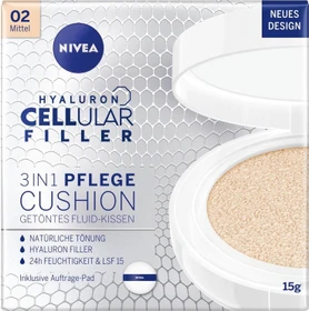 Nivea Hyaluron Cellular Filler 3in1 Pflege Cushion 02 mittel LSF15, 15g