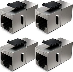deleyCON Keystone Modul RJ-45 Modularkupplung, Cat6a, 4er-Pack