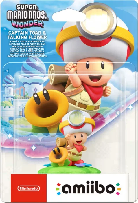 Nintendo amiibo Figur Super Mario Bros. Wonder Collection Kapitän Toad & Plauderblume (Switch/WiiU/3DS)