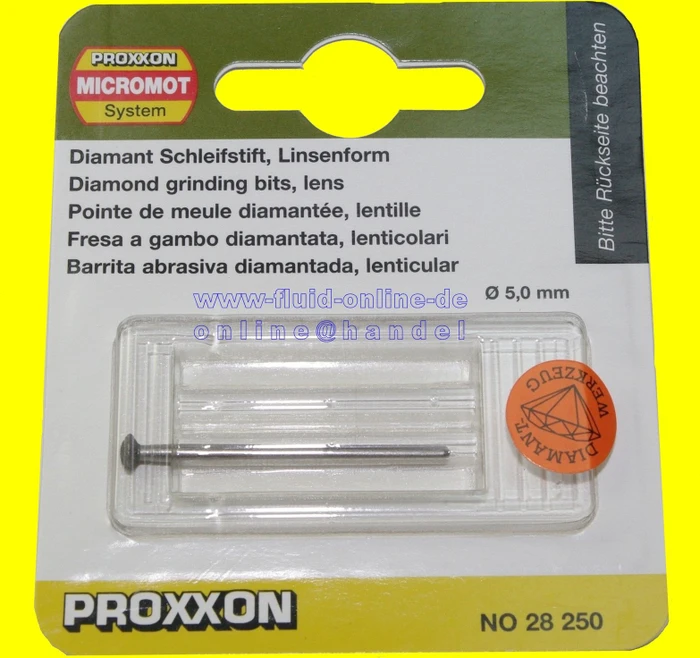 Proxxon Diamant-Kugelstift Schleifstift, 5mm, 1 Stück
