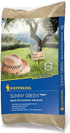 Kiepenkerl Profi-Line Sunny Green Rasen für trockene Standorte Saatgut, 10kg