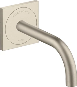 Hansgrohe Axor Uno elektrische Waschbeckenarmatur 165 mit Temperaturvoreinstellung und Netzanschluss brushed nickel