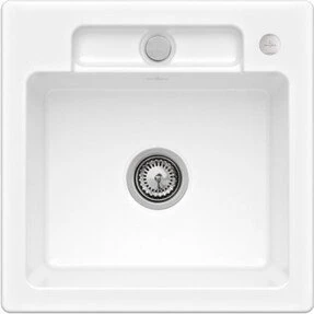 Villeroy & Boch Siluet 50 S flat flächenbündig Becken mittig mit Ablauffernbedienung weiß alpin