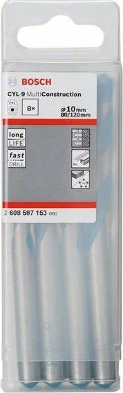 Bosch Professional CYL-9 MultiConstruction Mehrzweckbohrer, 10x80x120mm, 8 Stück