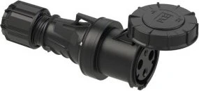 PCE CEE-Kupplung 63A 3p 6h IP67 POWER TWIST schwarz