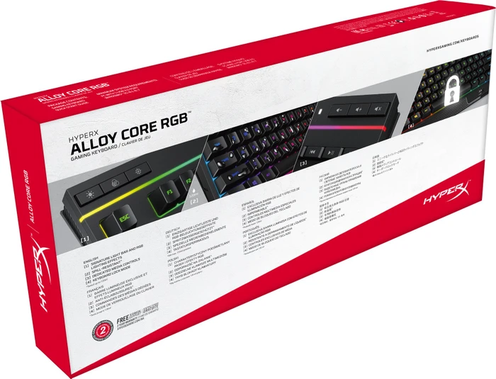 HP HyperX Alloy Core RGB, USB, US