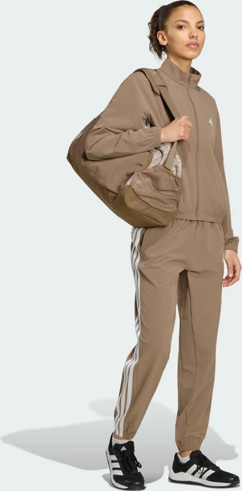 adidas Train Essentials 3-Streifen Woven Trainingshose lang khaki six (Damen)